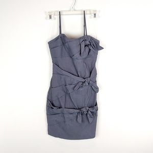 Ruby Rox | Gray Tie Bodycon Dress - H9